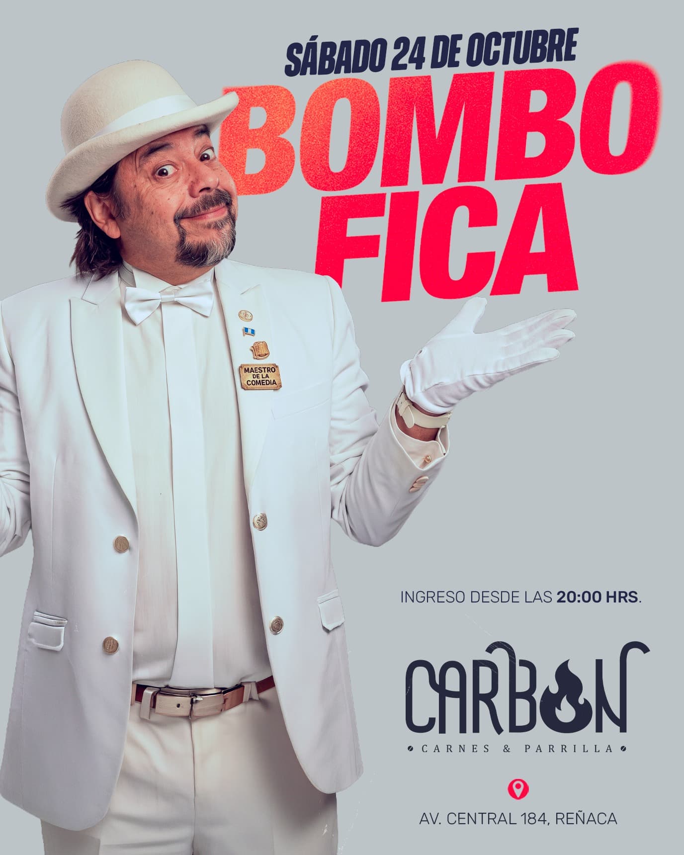 Flyer de BOMBO FICA / Sábado 24 de Octubre.