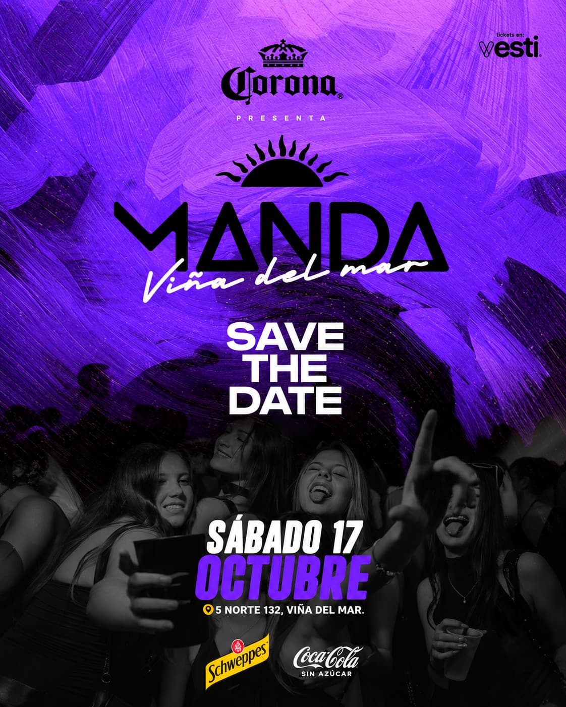 Flyer de MANDA VIÑA SÁBADO 17 DE OCTUBRE